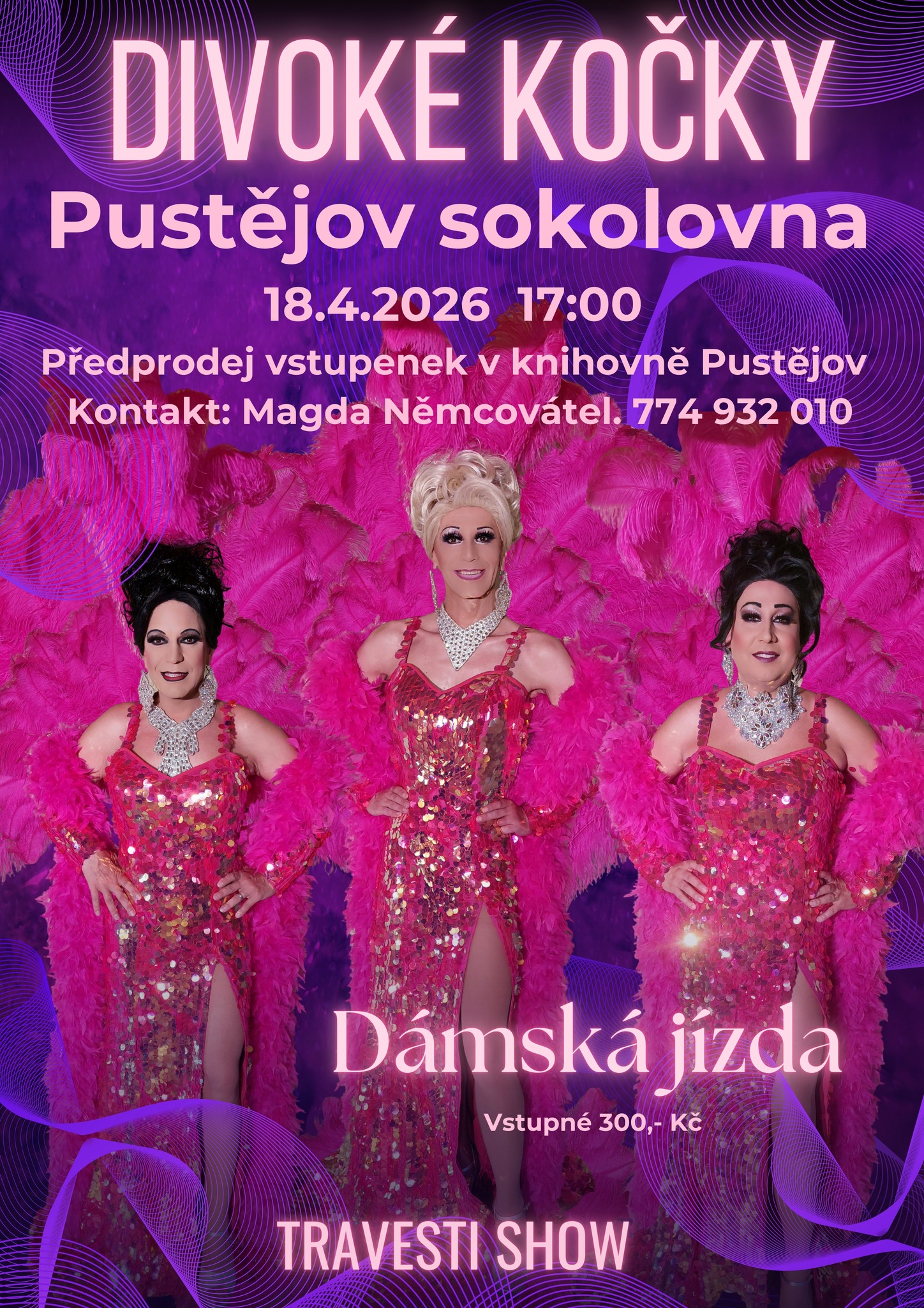 Dámská jízda – travesti Divoké kočky